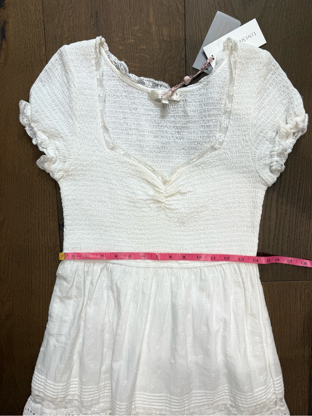 LoveShackFancy Bisolet Eyelet Lace Maxi Dress - Optic White - Picture 9 of 9